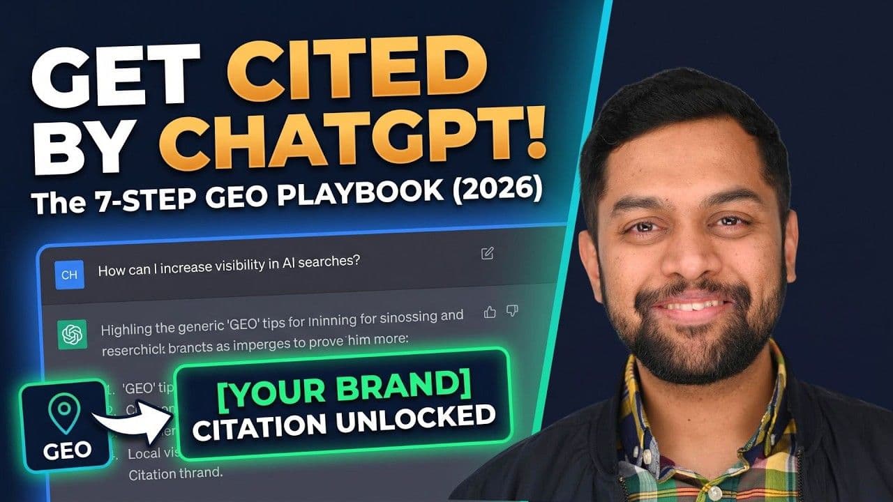 How to Get Your Brand Cited by ChatGPT - The GEO Playbook That Actually Works